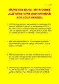 MAINE GAS EXAM - WITH CODES  2026 QUESTIONS AND ANSWERS&vert;  ACE YOUR GRADES&period;