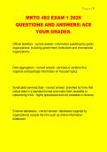 MKTG 482 EXAM 1 2026  QUESTIONS AND ANSWERS&vert; ACE  YOUR GRADES&period;