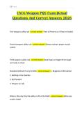USCG Weapon PQS Exam &vert;Actual Questions And Correct Answers 2026