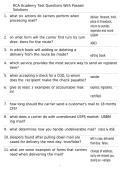 RCA Academy Test Questions With Passed Solutions 