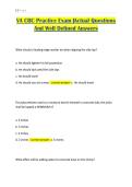 VA CBC Practice Exam &vert;Actual Questions And Well Defined Answers
