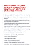 ALTA CALT EXAM &lpar;2025&rpar; EXAM QUESTIONS AND ALL CORRECT ANSWERS 100&percnt; SOLVED AND GUARANTEED SUCCESS&excl;&excl;
