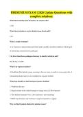 FRESENIUS EXAM &vert; 2026 Update Questions with complete solutions