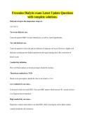Fresenius Dialysis exam Latest Update Questions with complete solutions