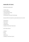 Anatomy 2201 - Hill - Exam 1