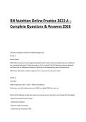 RN Nutrition Online Practice 2023 A &ndash; Complete Questions & Answers 2026