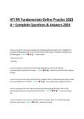 ATI RN Fundamentals Online Practice 2023 A &ndash; Complete Questions & Answers 2026