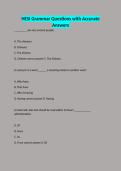HESI Grammar Questions with Accurate Answers