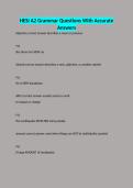 HESI A2 Grammar Questions With Accurate Answers