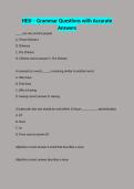 HESI &ndash; Grammar Questions with Accurate Answers