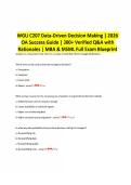 WGU C207 Data-Driven Decision Making &vert; 2026 OA Success Guide &vert; 300&plus; Verified Q&A with Rationales &vert; MBA & MSML Full Exam Blueprint