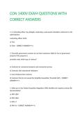 CON 1400V EXAM QUESTIONS WITH CORRECT ANSWERS&period;