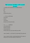 HESI Grammar Questions with Accurate Answers