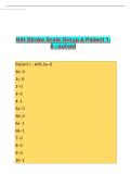 NIH Stroke Scale Group A Patient 1-6 &ndash;solved