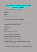 Hesi A2 V2 Grammar Set Questions with Accurate Answers