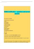 NIHSS Certification &ndash; questions and correct answers