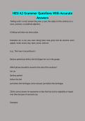 HESI A2 Grammer Questions With Accurate Answers