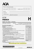 AQA GCSE FRENCH Higher Tier Paper 1 Listening QP MAY 2025