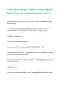 AASM Board Review - Pediatric Sleep Medicine Review Exam questions with correct answers 