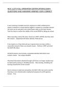 NCIC LLETS FULL OPERATOR CERTIFICATIONS EXAM QUESTIONS AND ANSWERS VERIFIED 100&percnt; CORRECT