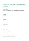 AASM STUDY EXAM QUESTIONS WITH CORRECT ANSWERS