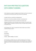 RHIT EXAM PREP PRACTICE QUESTIONS WITH CORRECT ANSWERS