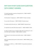 RHIT EXAM STUDY GUIDE EXAM QUESTIONS WITH CORRECT ANSWERS