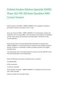 Enlisted Aviation Warfare Specialist &lpar;EAWS&rpar; Phase 1&2 VFA 106 Exam Questions With Correct Answers 