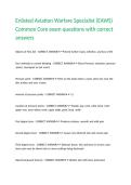Enlisted Aviation Warfare Specialist &lpar;EAWS&rpar; Common Core exam questions with correct answers