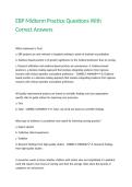 EBP Midterm Practice Questions With Correct Answers