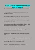HESI A2 V2 Retake Grammar Questions with Accurate Answers