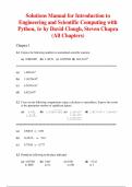 Solutions Manual for Introduction to Engineering and Scientific Computing with Python&comma; 1st Edition &ndash; David E&period; Clough&comma; Steven C&period; Chapra &ndash; ISBN 9781032188942 &ndash; &lpar;All Chapters Covered 1&ndash;10&rpar;
