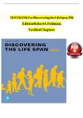 Test Bank for Discovering the Life-Span 5th Edition by Robert S&period; Feldman &vert; Complete Chapters &vert; Exam Questions & Answers