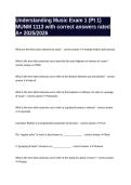 Understanding Music Exam 1 &lpar;Pt 1&rpar; MUNM 1113 with correct answers rated A&plus; 2025&sol;2026