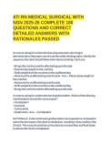 ATI RN MEDICAL SURGICAL WITH NGN 2025-26 COMPLETE 180 QUESTIONS AND CORRECT DETAILED ANSWERS WITH RATIONALES PASSED