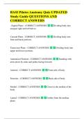 BASI Pilates Anatomy Quiz UPDATED  Study Guide QUESTIONS AND  CORRECT ANSWERS 