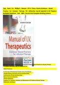 Test Bank for Phillips&rsquo;s Manual of I&period;V&period; Therapeutics &lpar;7th Edition&rpar; by Lisa Gorski &ndash; evidence-based infusion therapy exam questions for all chapters