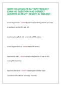 GNRS 515 Advanced Pathophysiology Exam &ndash; 100 Questions and Verified Answers &vert; Graded A