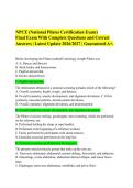 NPCE &lpar;National Pilates Certification Exam&rpar; Final Exam With Complete Questions and Correct Answers &vert; Latest Update 2026&sol;2027 &vert; Guaranteed A&plus;&period;