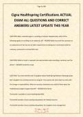 Cigna Healthspring Certifications ACTUAL EXAM ALL QUESTIONS AND CORRECT ANSWERS LATEST UPDATE THIS YEAR
