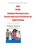 Pediatric Nursing &ndash; A Case-Based Approach &lpar;2nd Edition&rpar; by Tagher Knapp &vert; Comprehensive Case-Based Study Guide