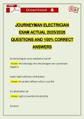 JOURNEYMAN ELECTRICIAN EXAM ACTUAL 2026 QUESTIONS AND 100&percnt; CORRECT ANSWERS
