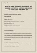 WGU C208 Change Management and Innovation TEST 2026-2027 COMPLETE 300 QUESTIONS AND VERIFIED SOLUTIONS LATEST UPDATE THIS YEAR
