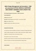 WGU Change Management and Innovation - C208 pre-assessment ACTUAL EXAM ALL QUESTIONS AND CORRECT ANSWERS LATEST UPDATE THIS YEAR