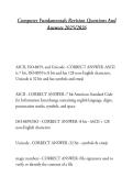 Computer Fundamentals Revision Questions And Answers 2025&sol;2026