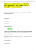 MRO Exam Practice Questions with 100&percnt; Correct Answers &vert; Latest Update 2026&sol;2027 &vert; Graded A&plus; &vert; Guaranteed Pass&period;