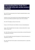 Understanding Music Vocab Test 1 &lpar;OU MUNM 1113&rpar; with verified answers 2025&sol;2026