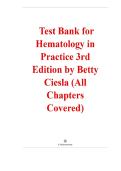 Test Bank for Hematology in Practice &lpar;3rd Edition&rpar; by Betty Ciesla