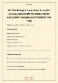 BSC 2010 Biological Science FINAL Exam &lpar;FSU Dennis&rpar; ACTUAL EXAM ALL 500 QUESTIONS AND CORRECT ANSWERS LATEST UPDATE THIS YEAR