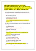 CALIFORNIA CONSTRUCTION CLEAN-UP CONTRACTOR LICENSE EXAM &lpar;C-61&sol;D-63&rpar; ACTUAL PREP QUESTIONS AND VERIFIED ANSWERS - LATEST UPDATE 2026&sol;2027 SOLUTIONS &ndash; ASSURES PASS&period;